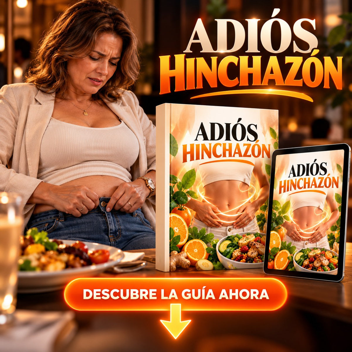 Adiós hinchazón, guía de recetas en PDF